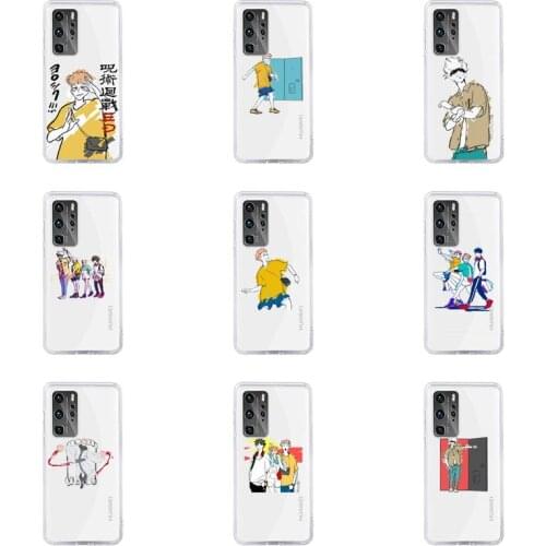 Jujutsu Kaisen Phone Case Transparent For Huawei honor V 9 8 10 20 7 i S A C X pro lite play Soft TPU Clear Mobile bags