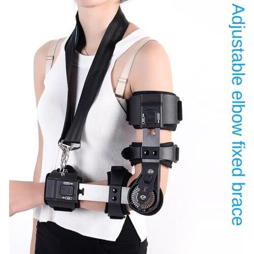 Adjustable elbow fixation brace adjustable forearm Angle limiter sling arm fracture correction rehabilitation brace