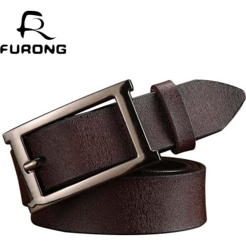 Brand Design Womens Belt Black Vintage Style Genuine Leather Pin Buckle Belts Female Adjustable Belt Female Designer Belt