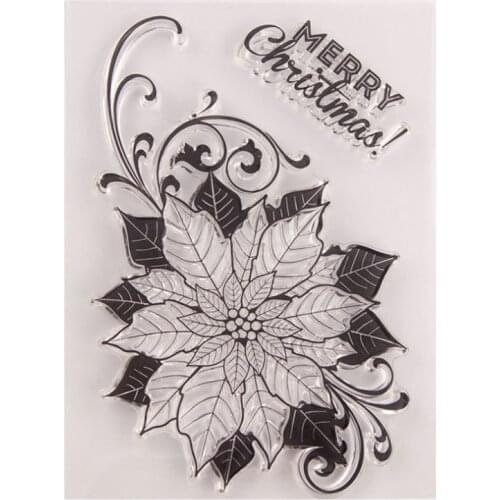 Merry Christmas Transparent Clear Silicone Stamp Seal DIY Scrapbook Rubber Stamping Coloring Embossing Diary Decoration Reusable