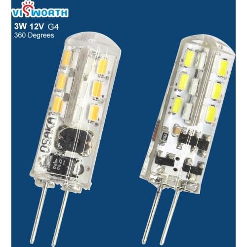 G4 Led Lamp 12V Led Light 3W Crystal Lamp SMD3014 360 Degree Corn Light Replace Halogen Warm White Cold White