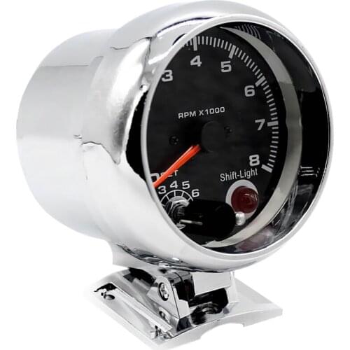 Universal 3.75" 95mm Tachometer Gauges LED 0-8000RPM For Auto Car