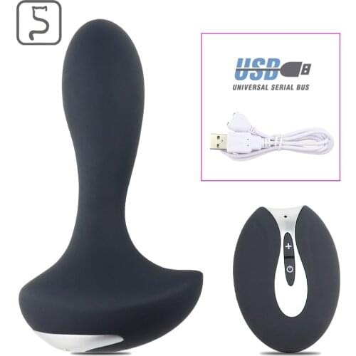 USB Charging G Point Rear Back Court Anal Plug Prostate Heat Silicone Anal Plug Adult Supplies Sex Toys For Couples