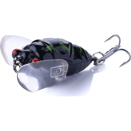 1PCS Cicada 6g 4cm Popper Crankbait Wobblers Insect Lure Bait Fishing Lure Treble Barb Hooks Fishing Tackle Artificial Bait