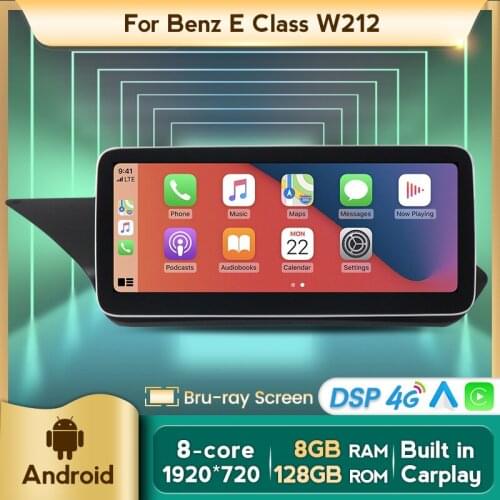 12.5" Blu-ray Wireless Carplay Android Car GPS Navigation Multimedia Player For Mercedes Benz E Class W212 E200 E230 E260 E300