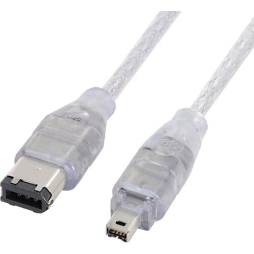 1394 6Pin to Firewire 400 IEEE 1394 4 Pin Male iLink Adapter Cord Cable for Camera Camcorder
