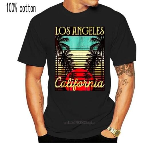 2019 Fashion Men T Shirt Los Angeles California Retro Vintage Surf T Shirt