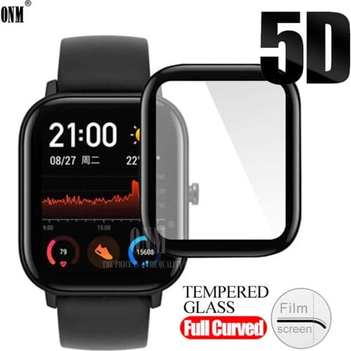 5D Curved Edge Protective for xiaomi Amazfit GTS & BIP glass accessories film Huami Amazfit Bip S / Bip Lite screen protector