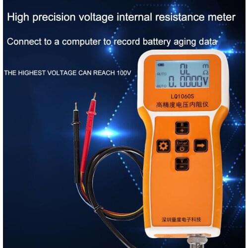 Measuring high precision 18650 lithium battery voltage internal Resistance Tester LQ1060S battery core internal digital 100V