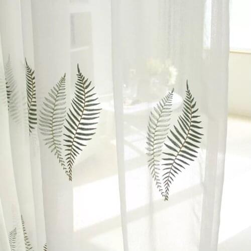 Modern and Simple All-match Embroidery Screens Custom Screen Window Curtains for Living Room Bedroom