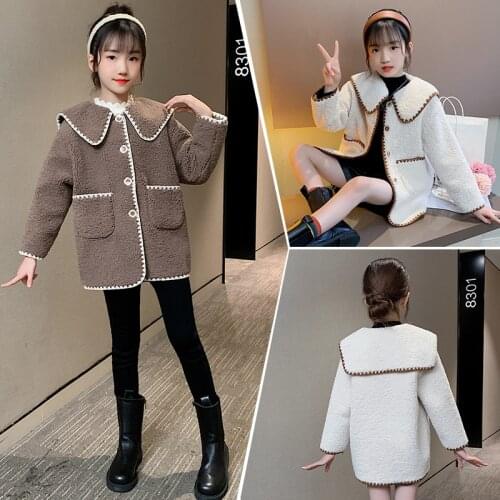 Fleece Jacket Winter Spring Autumn Coat Outerwear Top Children Clothes School Kids Costume Teenage Girl Clothing High Quality