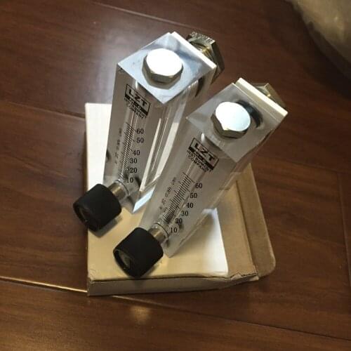 LZT-6T 10-60 L/min Square Panel Type Gas Flowmeter Air Flow Meter rotameter LZT6T Tools Flow Measuring