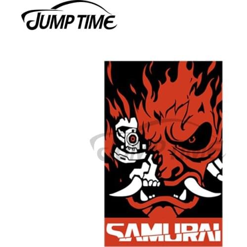 JumpTime 13 x3.3cm For Video Gaming Retro Red Demon Janpanese Samurai Warrior Car Stickers and Decals Car Accessories Decoration
