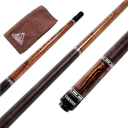 CUESOUL 58 Inch 19oz 1/2 Maple Billiard Stick Pool Cue Set 11.5mm/13mm Tip[Weight Adjustable]