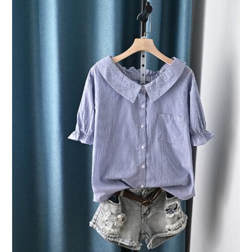 LIZHIQI Striped Blouses