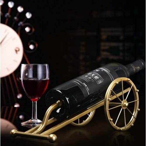 European-style Metal Wine Rack Decoration Creative Living Room Wine Cabinet Pull Cart Wine Wrought Iron Black Wine Bottle Rack