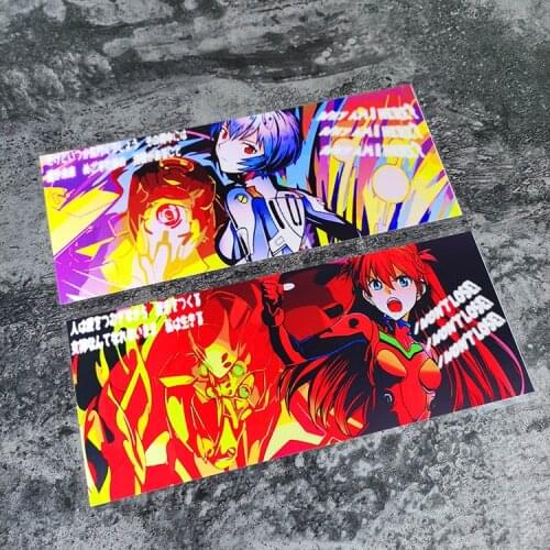 Creative Car Sticker and Decals Auto Window Body Decorate Tape Computer Case DIY Stickers for Anime Cartoon Girl Asuka Ayanami