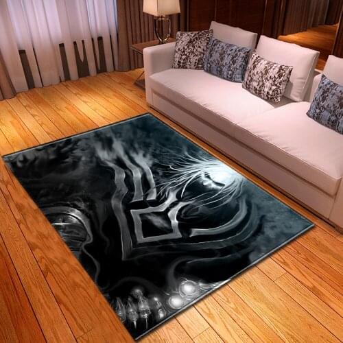 Skeleton Horror Pattern Halloween Demon Art Floor Mat Door Mat Anti-slip Mat Carpet Bedroom Living Room Home Decoration