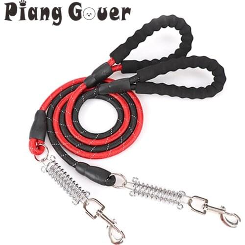 1.5M Dog Leash Nylon Reflective Spring Explosion-Proof Traction Leash For Large Medium Small Dog Pet Leashes Rope