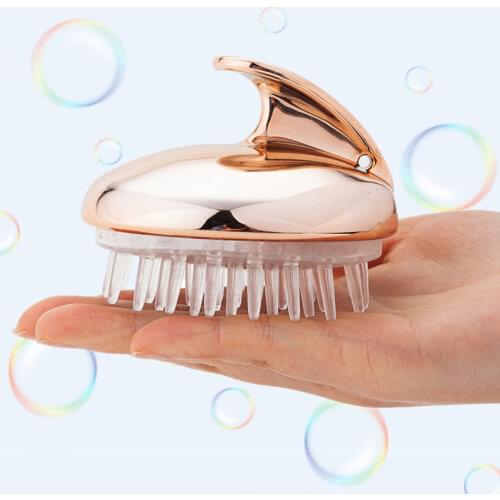 New Hot Spa Slimming Massage Brush Silicone Head Body Shampoo Scalp Massage Brush Comb Hair Washing Comb Shower Bath Brush