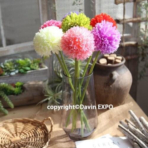 New 5pcs Wedding Decoration Artificial Flowers Round flower Decorative Flower Bouquet Silk Bridal Flower for home diy decoration