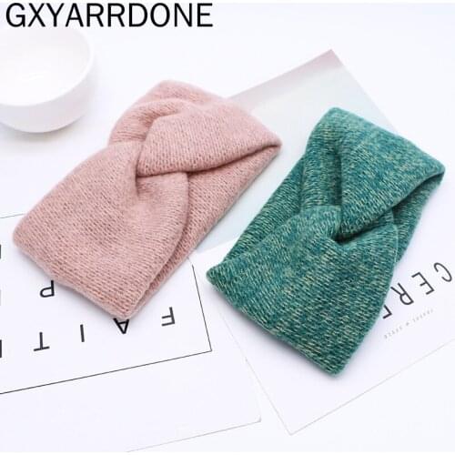 Baby Headband Girl Twisted Knot Elastic Hair Band Newborn Woolen Crochet Headwrap Child Knit Bonnet Turban Hair Accessories