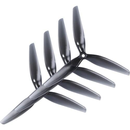 HQProp 7X3.5X3 Light Grey (2CW+2CCW)-Poly Carbonate Three-blades Propeller High Efficiency for RC Helicopter FPV Drone