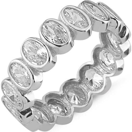 Silverlina Silver Zircon Stone Tamtur Ring