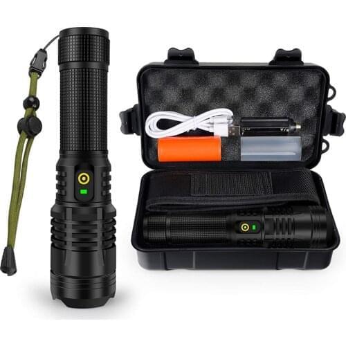 300000LM LED Tactical Flashlight Most Powerful XHP70.2 Torch USB Rechargeable XHP50.2 Hand Lamp Zoom Camp Lantern For Hunting