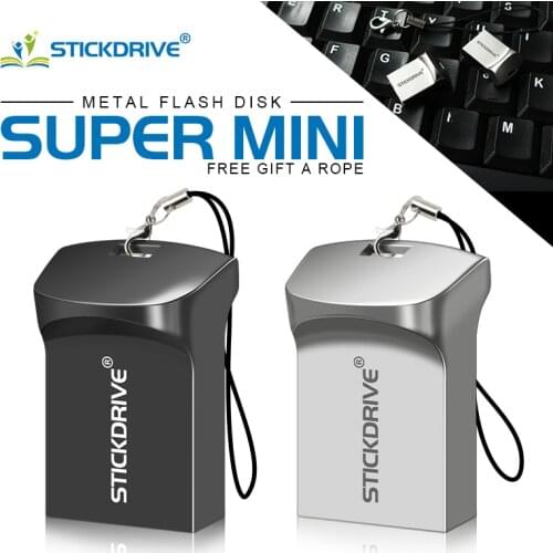 Usb flash drive 64gb metal USB 2.0 silver pendrive 8GB 16GB 32GB u disk pen drive 128gb flash stick key Free shipping
