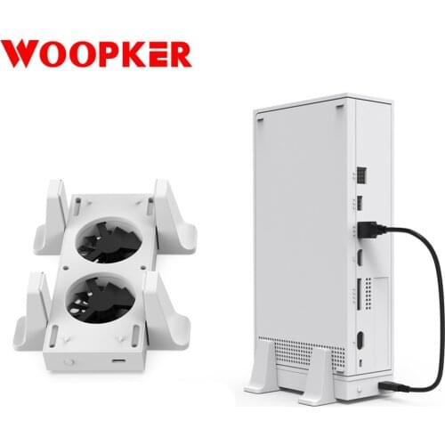 For Xbox S Series Vertical Stand with Built-in Cooling Fan Holder Base with Usb Ports for Xbox Game Accessories