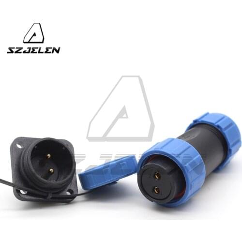 SP21 2 3 4 5 6 7 8 9 10 12 Pin Waterproof Connector Automotive LED Power Square Wire Connector Male Socket and Female Plug IP68