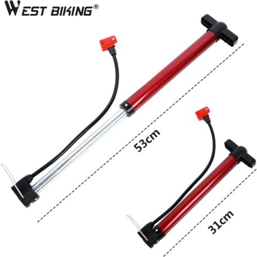 WEST BIKING Portable Bike Pump With Schrader Presta Cycling Tire Inflator MTB Bicycle Foot Pump Bomba Bicicleta Cycling Air Pump