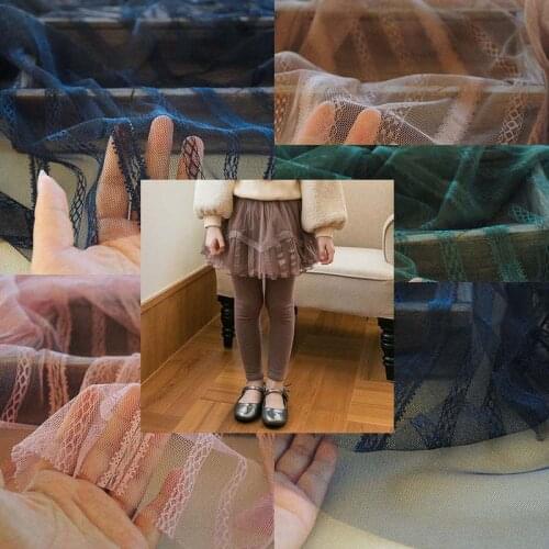 2Meters 150cm Width Striped Silk Gauze Fabric Handmade Diy Childrens Clothing Skirt 2019 Women Party Wedding Dress Accessories