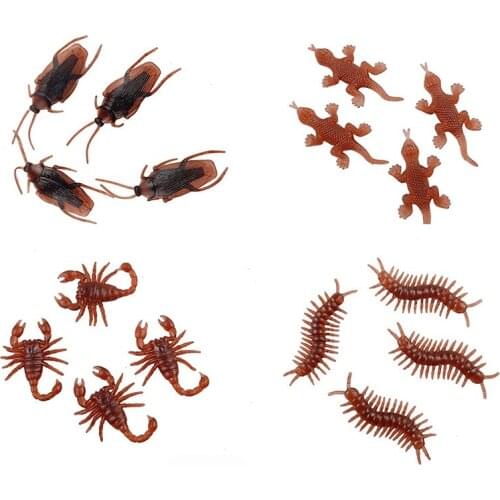 20 pcs/set Simulation Cockroaches/Scorpion/Lizard/Centipede Insect Gags Practical Jokes Toys April Fools' Day Funny Toys