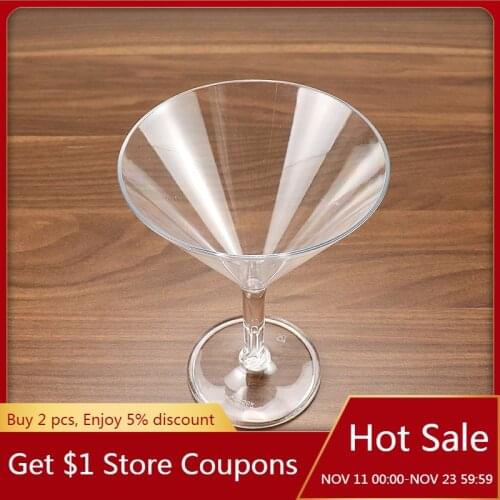 Acrylic Cone-Shaped Wine Glass plastic transparent cocktail glass drop-proof wine glass set PC plastic wine glass