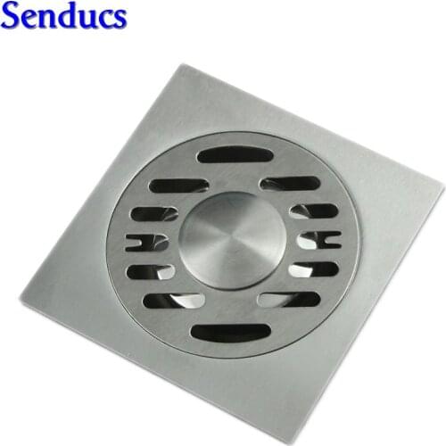 Free shipping Free shipping Suqare stainless steel floor drain with stainless steel drainer of 10*10cm balcony floor drains