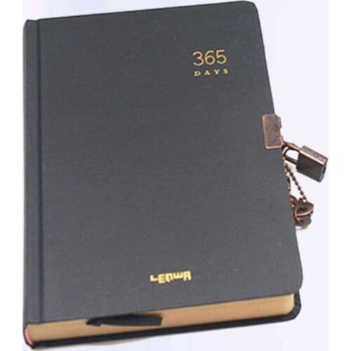 365 Days Journal Notebook Writing Notebook Planner Personal Diary Organizer With Lock Portable Stationery Supplies Random Style