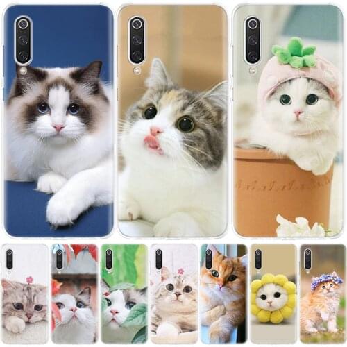 Cute pet cats Phone Case for Xiaomi Note 10 Mi 11 9 8 CC9 5X 6X A1 A2 A3 9T 10T Lite Pro Poco F1 X3 NFC F3 Cover Coque
