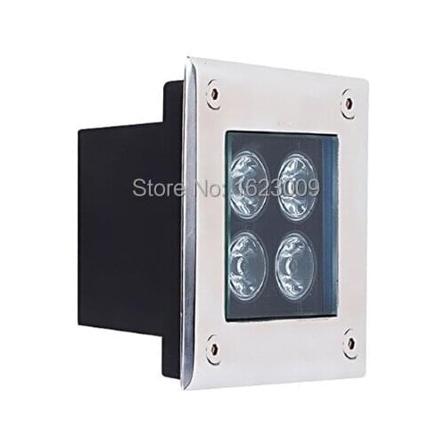 DHL Free Shipping!!! 4w Square LED underground light AC85-265V Cool/Warm White bar/stage/garden floor outdoor lighting