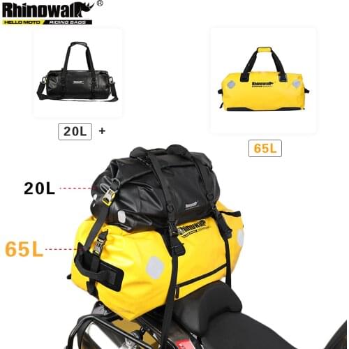 Rhinowalk 2021 Hot Sale Motorcycle Bag High Capacity Waterproof Tail Bags Black Back Seat Bag Luggage Sports