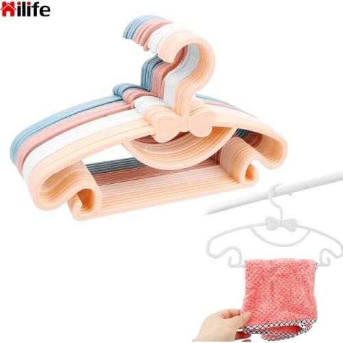 HILIFE Children Clothes Hanger 5 Pieces Clothes Drying Rack Plastic Kids Toddler Baby Clothes Coat Hangers