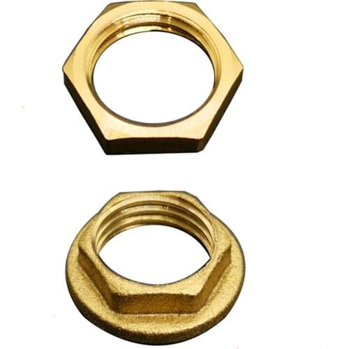 1-1/4" 1-1/2" 2" BSP Female Thread Brass Pipe Fitting Hex Lock Nut or Flange Lock Nut
