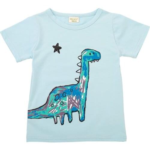 Summer BoysShort Sleeve Boy Cotton Boys'T-shirt, European and American Style Summer Boys Girls'T-shirt 2-7 Years Old