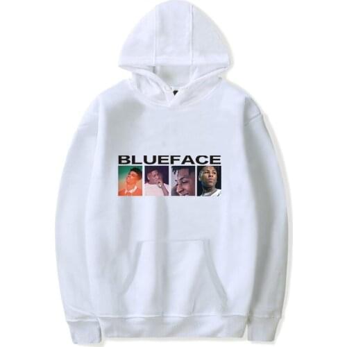 Fashion BlueFace Hoodies Men/women Cotton Harajuku Streetwear Cotton Harajuku BlueFace Mens white Hoodies And Sweatshirt