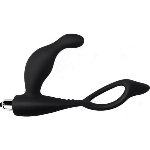 Male Anal Sex Toys Prostate Massage Vibrator Silicone Butt Plug Vibrating Delay Ejaculation Penis Ring For Men Adult 18