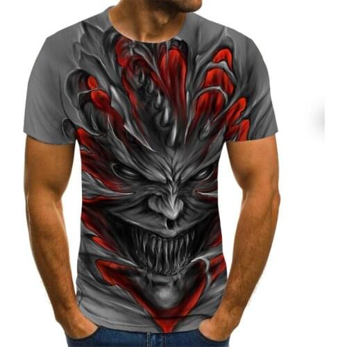 2021 new 3DT mens short-sleeved shirts Frightening various pattern T-shirts mens O-neck shirts mens size streetwear
