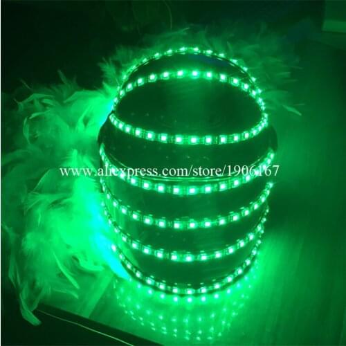 New Design Colorful RGB LED Luminous Growing Flashing Robot Suits Helmet Halloween Christmas Headwear Party For Dancing Bar DJ