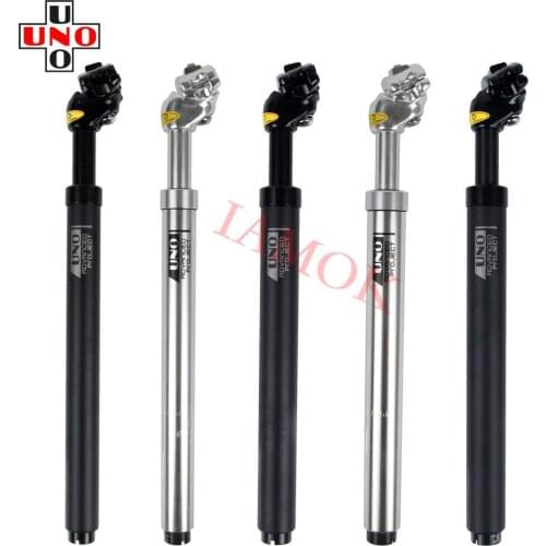 UNO SP-380 Bicycle Black/Silver Seat Post 350mm Iamok Bike Parts 27.2/30.9/31.6mm Shockproof Seatpost