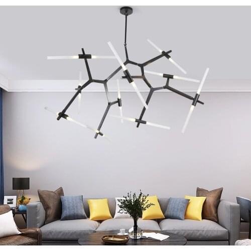 Nordic Led Ceiling Chandelier Iron Chandeliers For Living Room Bedroom Dining Room Study Postmodern Home Decor Light Fixtures